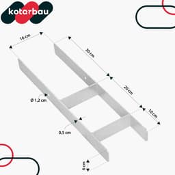 Kotarbau Serie - Stalen H-vorm Fundament - Gegalvaniseerd - 160mm - Set van 2 — thumbnail 4