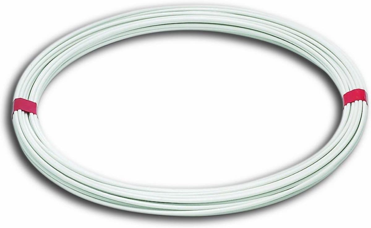 Waslijn 15 meter van gelamineerd staal - Buitendiameter 2,7 mm - Wit — afbeelding 1