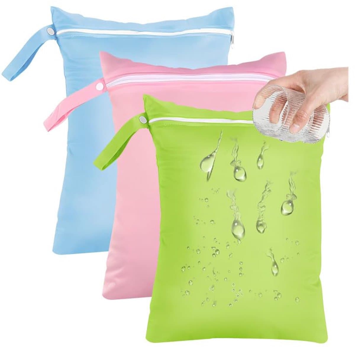 Unyqoos® Set van drie waterdichte opbergtassen voor natte en droge kleding — afbeelding 1
