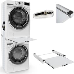 Opbouwmeubel voor wasmachines met plank - Verhoger en aansluitframe — thumbnail 1