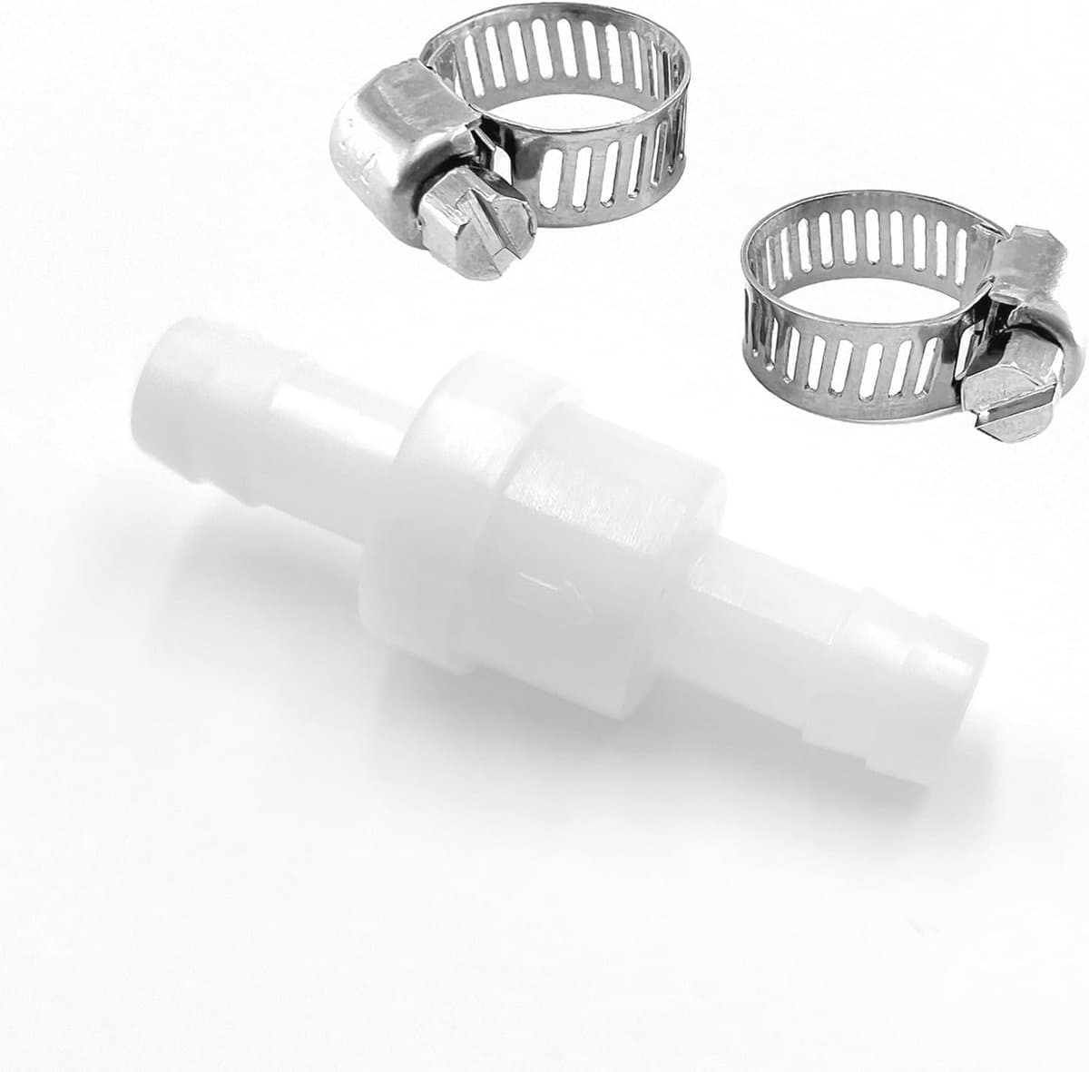 Terugslagklep voor Afvoerslangen - 10 mm Diameter, Geschikt voor Wasmachines en Drogers — afbeelding 1