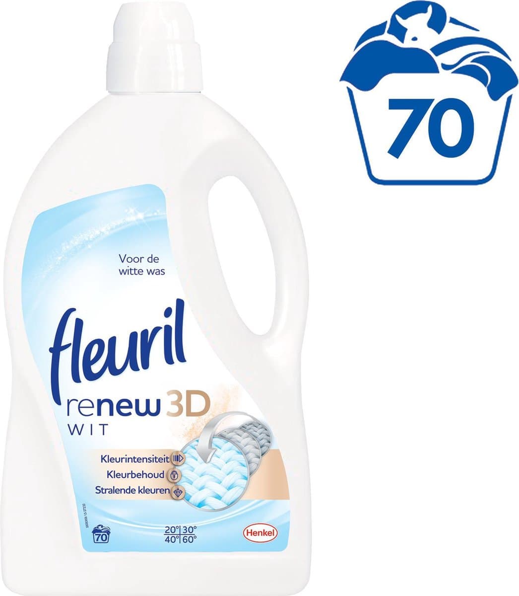 Fleuril Puur Wit - Kwartaalverpakking - 70 wasbeurten - Wasmiddel — afbeelding 1