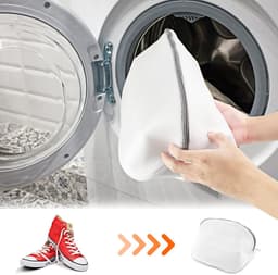 Goodivery ® Set van 2 wasnetschoenen, waszakken voor schoenen, waszak met ritssluiting, herbruikbare wasmachinereinigingswaszakken, goed voor wassen, opbergen en reizen — thumbnail 5