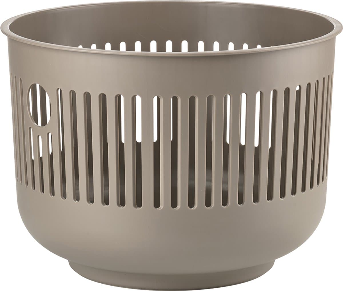 Zone Denmark Ume Wasmand - 30 liter - Taupe - Kunststof - Ronde Wasmand met Hengsel - Kleine Wasbox of Opbergmand — afbeelding 1
