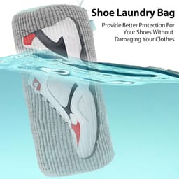 Herbruikbare Waszak voor Schoenen - Ideaal voor Sneakers en Hardloopschoenen - 2 Stuks - Grijs — thumbnail 3
