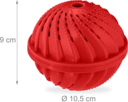 wasbol set van 4 - voor wasmachines - tot 90°C - huidvriendelijk - rood — thumbnail 5