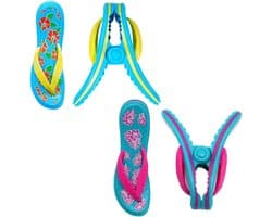 4-delige nieuwe flip-flop-strandhanddoekklemmen, veilige reisknijpers voor binnen en buiten, jumbo-clip voor strand, tuin, zwembad, ligstoel of ligstoel