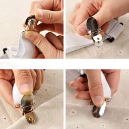 dekbed laken aanspanner clips - Bed laken spanners - 4 stuks – Wit — thumbnail 3