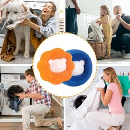 8-delige wasmachine haarvanger, huisdierhaarverwijderaar voor het verwijderen van haren van huisdieren en het verzamelen van honden-, katten- en pluisharen in de wasmachine. — thumbnail 3