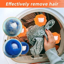 8-delige wasmachine haarvanger, huisdierhaarverwijderaar voor het verwijderen van haren van huisdieren en het verzamelen van honden-, katten- en pluisharen in de wasmachine. — thumbnail 4