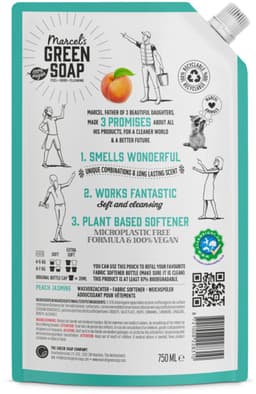 Marcel's Green Soap Wasverzachter Peach & Jasmine Navulling 750 ml — thumbnail 2