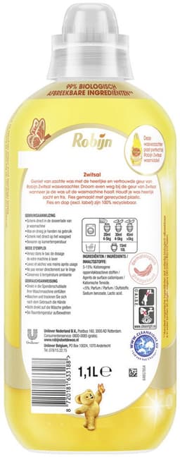 Robijn - Wasverzachter - Zwitsal - 55wb/1100ml x 8 — thumbnail 2
