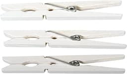Witte Houten Wasknijpers - Set van 18 - 7,2 cm - Creatieve Decoraties voor Bruiloften en Cadeaus — thumbnail 1