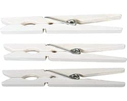 Witte Houten Wasknijpers - Set van 18 - 7,2 cm - Creatieve Decoraties voor Bruiloften en Cadeaus