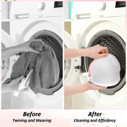 2 stuks BH wasnet - Netwasnet met ritssluiting voor wasmachine - Herbruikbare waszakken voor kleding, ondergoed en beha's - Roze — thumbnail 4