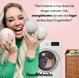 Drogerballen - 6 Wasdrogerballen - 100% Merino Schapenwol - Droogballen met Opbergzak — thumbnail 4
