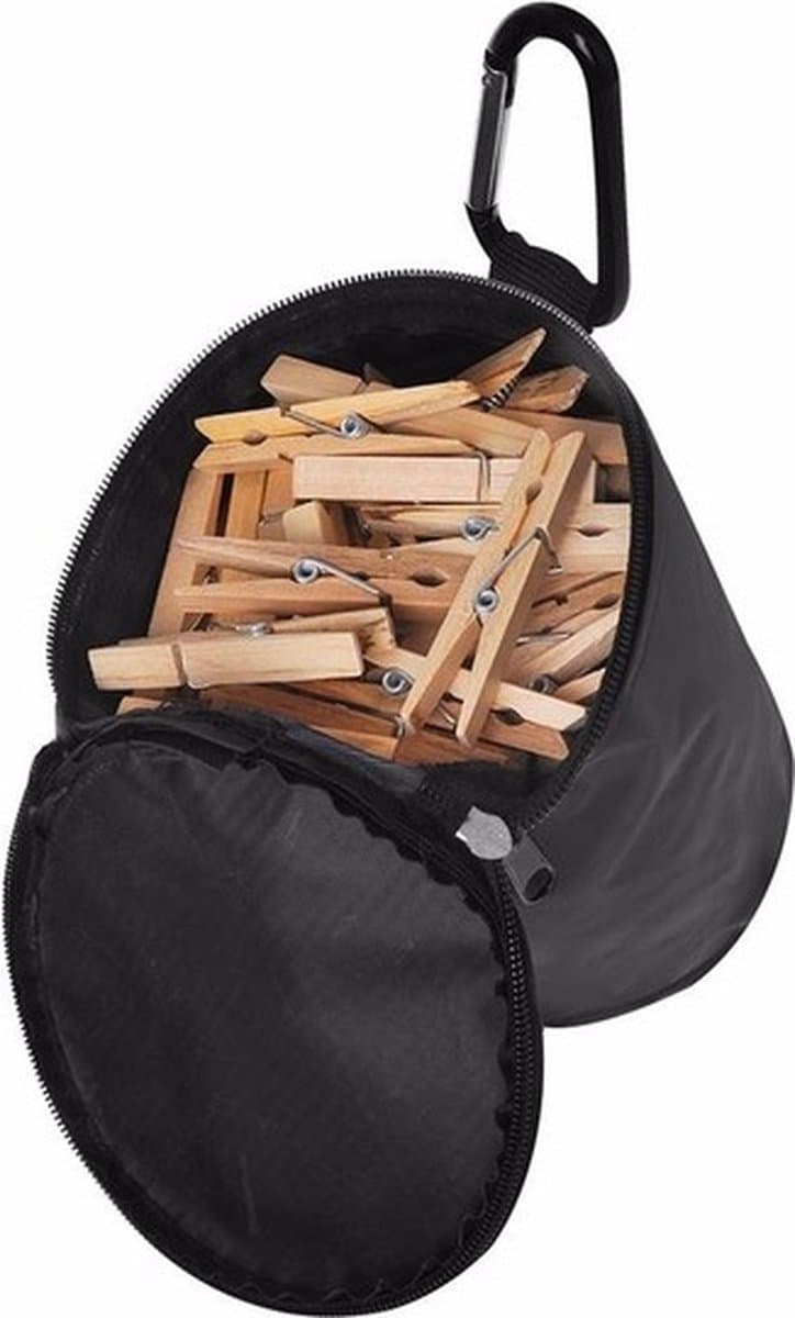 Pro Plus Wasknijperzak met karabijnhaak - 12 x 17 cm - voor drooglijn - opbergtas wasknijpers — afbeelding 1