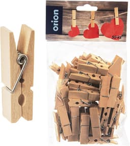 Mini Wasknijpers Houten 4,5 cm 50 stuks - Clips voor Fotos - Decoratie - Foto Knijpertjes — thumbnail 1