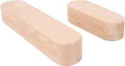 Kleermakersklappers Set - Naaigereedschap Hout - Naden Persen - Dubbele Groeven - 7 en 12 Inch - Houtkleur — thumbnail 4