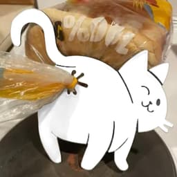 Brood Clips - Tas Houder - Keuken Organisatie - Grappig Kat Ontwerp - 12.7 cm - Meerkleurig — thumbnail 4