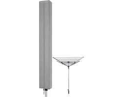 Droogmolen Hoes - 165 x 16 x 16 cm - Beschermhoes Universeel - Oxford-stof - Heavy Duty Roterende Waslijn Afdekking - Met rits en trekkoord - Waterdicht - Stofdicht - Winddicht - UV-bestendig - Voor Tuin, Binnenplaats, Buiten en op de Camping - Grijs — afbeelding 1