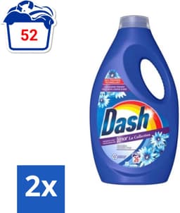 Dash - Lenor Collectie - Vloeibaar Wasmiddel - Witte en Gekleurde Was - Zeebries - 26 Wasbeurten - Voordeelverpakking - 2 stuks — thumbnail 3