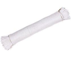 Plastic Waslijn - Kledinglijn Buiten - Kleding Drogen Buiten - Vezel Versterkt - 5/32 of 7/32 Inch - Wit