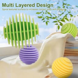 MTTProducts - Wasballen - Herbruikbare Rubber Wasballen - 6 Stuks - 5.5cm - Ideaal voor Wasmachine en Droger - Duurzaam en Effectief - Geschikt voor Al... — thumbnail 3