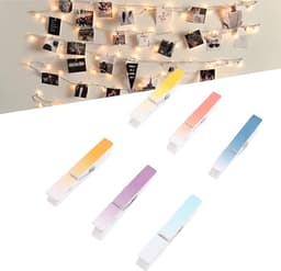 100PCS Wasknijpers, Kleurgegradueerde Houten Wasknijpers, Multifunctionele Kledingclips Voor Klaslokalen, Keukens, Tuinen, Kantoren, Ambachten — thumbnail 4