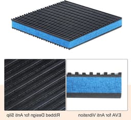 4 STKS Rubber Anti Vibratie Pads 6"x6"x7/8" Trillingen Isolatie Demping Mat voor Air Compressor, Loopband en Wasmachine met EVA Center en Anti-Skid Noise — thumbnail 4