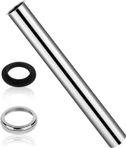 Extra Lange Universele Afvoer Sifonbuis 300mm - Roestvrijstaal Verlengstuk voor Badkamer en Keuken — thumbnail 1