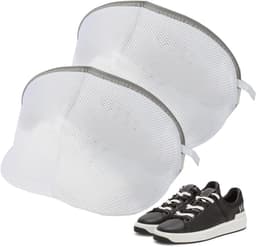 Set van 2 Waszakken voor Schoenen, Herbruikbare Mesh Waszakken voor de Wasmachine, Ideaal voor Sportschoenen en Kleding, Diepe Reiniging 24x24x40 cm Grijs — thumbnail 1