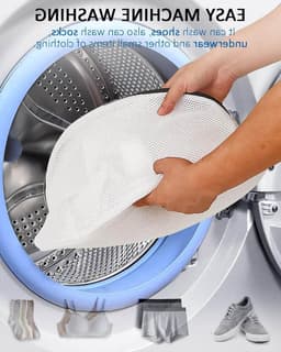 Wasnet voor Schoenen, Set van 2 Stuks, Waszak met Rits voor Sneakers en Sokken (38 x 21 x 23 cm), Ideaal voor Wassen en Bescherming — thumbnail 2