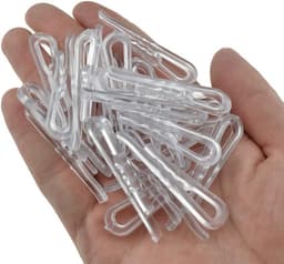 HAHIYO 50 mm 120 stuks doorzichtige plastic u-vorm alligator clips wasknijpers kledingstuk shirt vouwen clips met tanden voor naaien kamer vouwplank sok stropdas broek vastzetten stof naar stripboek bord — thumbnail 1