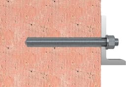 Ankerstang RVS M12 - Bevestigingsstaaf Metaal - Zware Verankering Buiten - Variabele Diepte Instelling - M12 x 160mm - Zilverkleurig — thumbnail 2