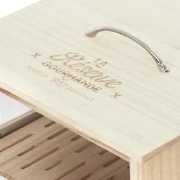 Opslagkast voor Keuken en Eten - Hout en Staal, 28,2 x 24 x 39 cm - Ideaal voor Kaas en Vleeswaren — thumbnail 3