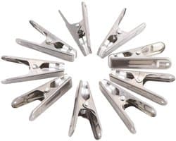 Dailygoods- Wasknijpers 20 Stuks - Roestvrij Staal - Kleding Clips - Sterke Klemkracht - Handzaam Ontwerp - Voor Ondergoed en Wasgoed - Kledingclips