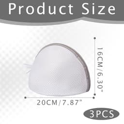 Dailygoods- Wasnet 3 Stuks - Beha-Wasnet voor Wasmachine - Waterdoorlatend Net - Polyester - Ademend - Bescherming Beha - Waszak — thumbnail 5