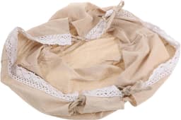 Stoffen Mand Voering - Wasmand Inzetstuk - Opbergen en Decoreren - Verbeterde Luchtcirculatie - 40x35x30cm - Beige — thumbnail 1