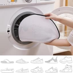 Waszak voor Schoenen en Delicate Kleding, Antideform, Mesh, Met Rits (2 Stuks) - Ideaal voor Wassen en Bescherming van Textiel — thumbnail 3