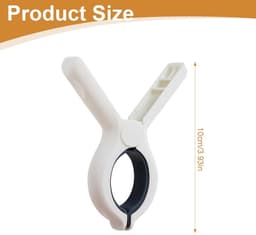 Dailygoods- Strandhanddoek Clips - 8 Stuks - Winddicht - Robuuste Constructie - Antislip - Geschikt voor Strandstoelen - Zachte Siliconen Bekleding - Handdoekclips — thumbnail 5