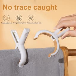Dailygoods- Strandhanddoek Clips - 8 Stuks - Winddicht - Robuuste Constructie - Antislip - Geschikt voor Strandstoelen - Zachte Siliconen Bekleding - Handdoekclips — thumbnail 4