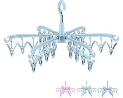 Dailygoods- Droogrek Klein - 24 Pinnen - Opvouwbaar - Duurzaam - Multi-Clip-Design - Winddicht - Hoogwaardig PP-Kunststof - Waslijn
