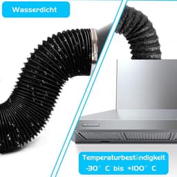 Flexibele Afvoerslang - Ventilatiebuis Aluminium - Lucht Afvoeren - Hittebestendig Materiaal - 150 mm x 5 m - Zwart — thumbnail 2