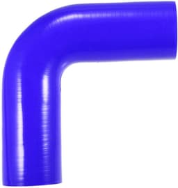 Dailygoods- Silicone Slang 90 Graden Elleboog - Universeel - Binnendiameter 54 mm - Lengte 150 mm - Zwart/Blauw - Duurzaam Materiaal - Koelslang — thumbnail 2