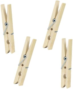 Urban Living Basic Size wasknijpers - 72x - bamboe - 7 cm — thumbnail 1