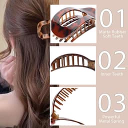 Haarspelden Set - Haarklemmen Klauwen - Dagelijks Haar Stylen - 18 Klauwen Antislip Grip - 10.5 cm Lengte - 4 Kleuren — thumbnail 2