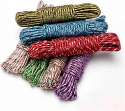 Waslijnen - Drooglijnen - Buiten Droge Kleding - Antislip Nylon Materiaal - 2 Stuks 9 Meter - Willekeurige Kleur — thumbnail 4