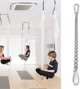Cosensi- Ketting Roestvrij Staal - Hangstoelketting - Verlengketting - 180 kg Capaciteit - Met Karabijnhaken - Verstelbaar 66 cm - Hangmatketting — thumbnail 2