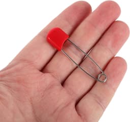 Grote Veiligheidsspelden - Multifunctionele Clips - Kleding Bevestigen - Anti-openingsontwerp - 100 Stuks - Felrood — thumbnail 5